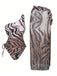 2PCS 1950er Tiger Eine Schulter Badeanzug & Cover-Up
