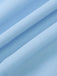 Blau 1970er Solide Mehrschichtig Chiffon Binde Babydoll Kleid