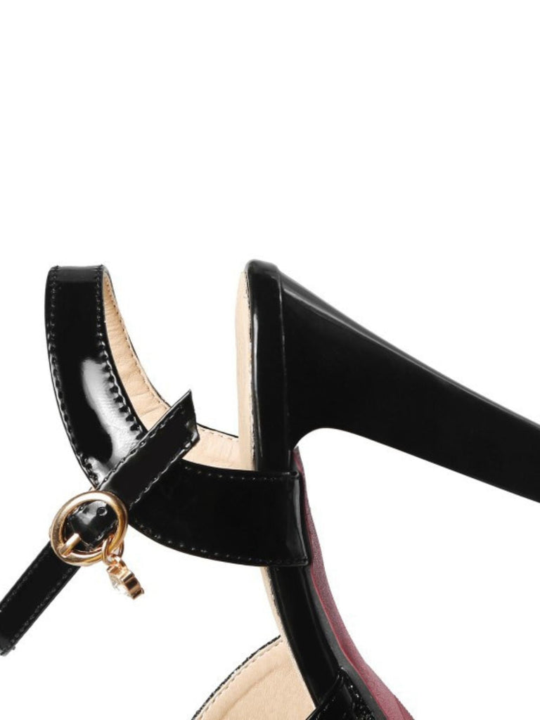 Funkeln PU Leder High Heel Sandalen