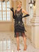 1920er Pailletten Perlen Quasten Flapper Kleid
