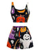 1970er Halloween Flanell Graffiti Glow-in-the-Dark Pyjama
