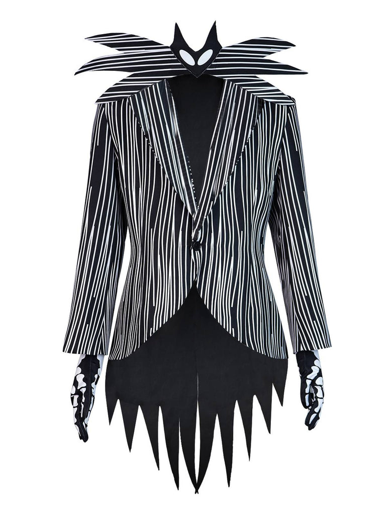 Schwarz 1940er Jack Skellington Kostümanzug