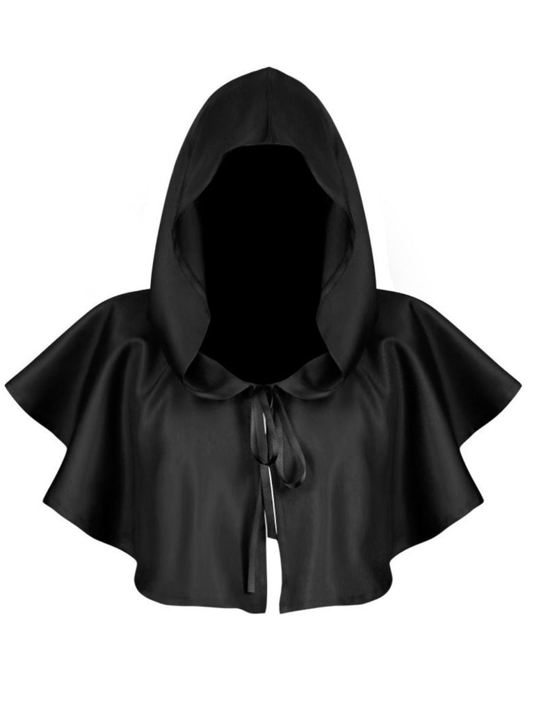 Vintage Solide Halloween Hooded Sensenmann-Umhang