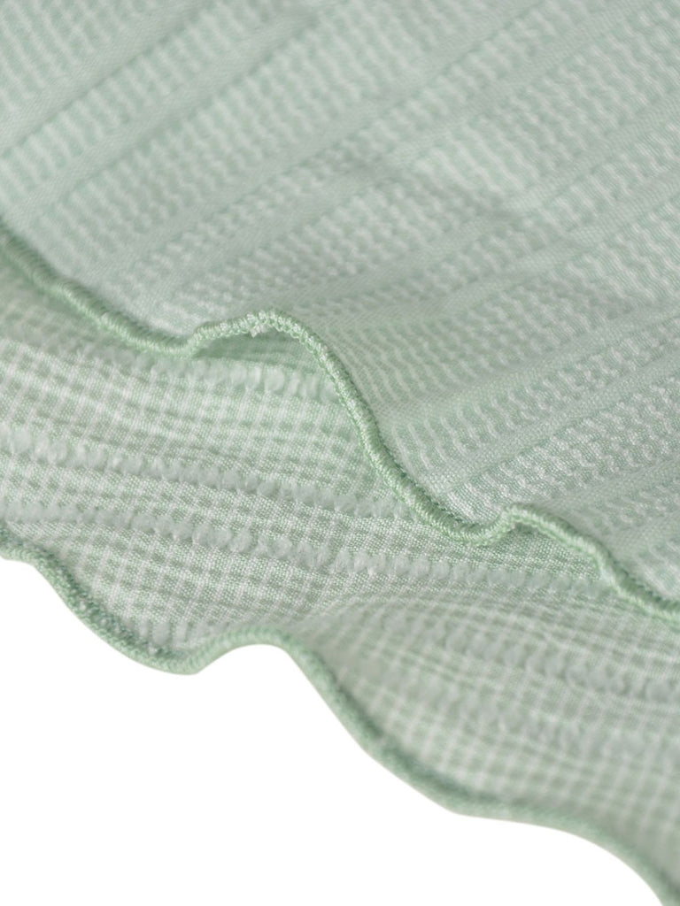 1940er Solide Irregular Rüschen Elastic Waist Rock