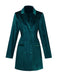 1960er Solide Samt Langarm Blazer Kleid