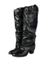 Vintage Genietet Schnalle Wadenmitte Stiefel