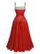 1950er Spitze Gerüschtes Polka Dot Kleid