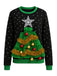 1980er 3D Weihnachtsbaum Lametta Pullover