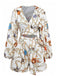 Weiß 1960er V-Ausschnitt Ketten Muschel Taille Cutout Romper