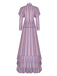 Lavendel 1930er Corpse Bride Rüschen Streifen Kostümset