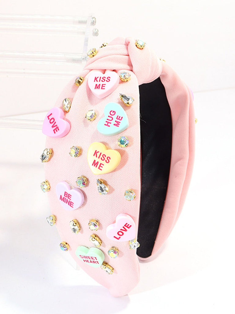 Valentinstag Herz Strassstein Stirnband