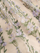1950er Bestickt Netz Schnürung Herzförmiger Hals Kleid