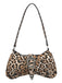 Vintage Leopard Nieten Schultertasche