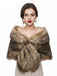 Braun Vintage Kunstpelz Wickel Schals