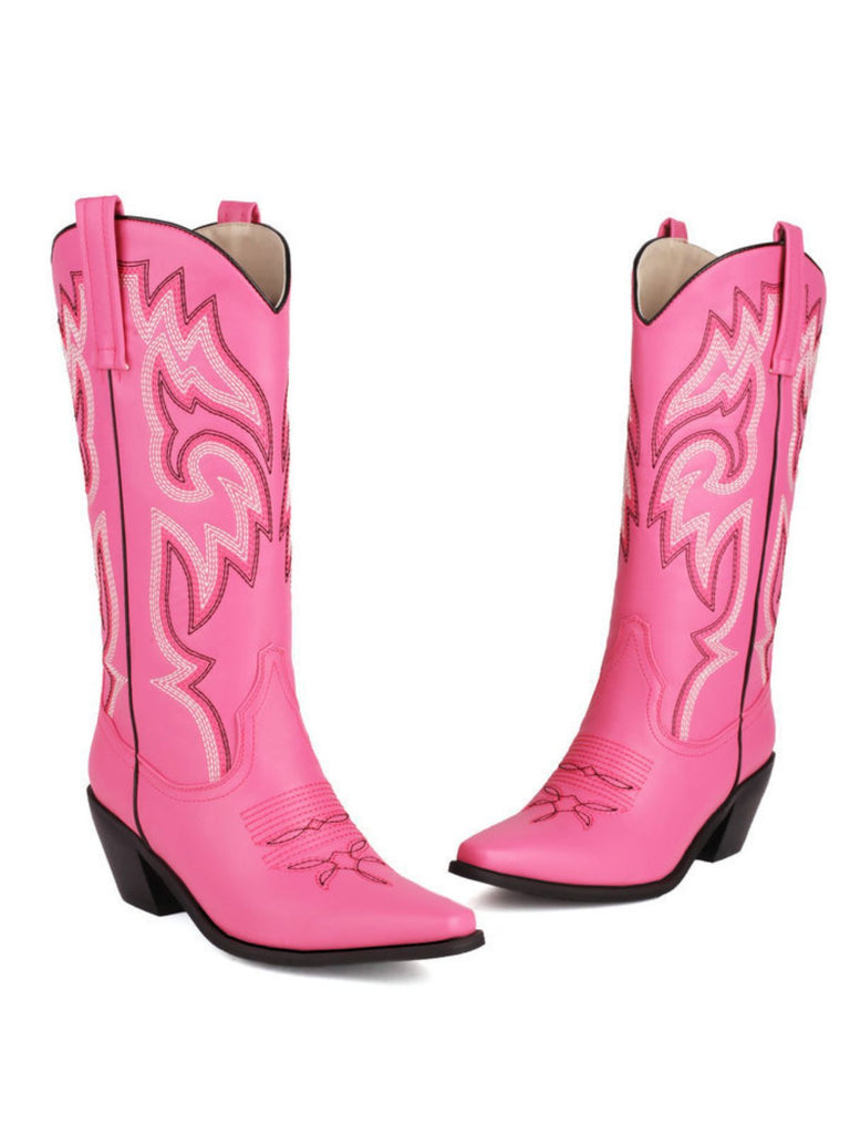 Vintage Stickerei Western Cowboy Stiefel