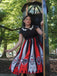 HALLOWEEN SCHÄDEL EULEN PATCHWORK KLEID