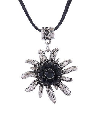 Vintage Oktoberfest Strassstein Edelweiß Baumeln Halskette