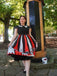 HALLOWEEN SCHÄDEL EULEN PATCHWORK KLEID