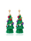 Weihnachten Bunt Baum Quasten Ohrringe