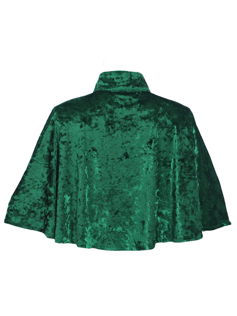 1930er Samt Mittelalterlich Schnürung Halloween Cape