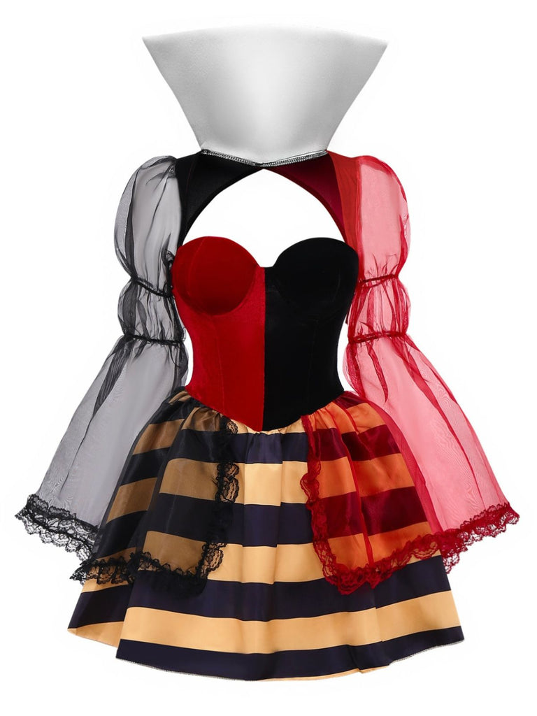 1950er Herzkönigin Inspiriert Halloween Kleid Mit Krone