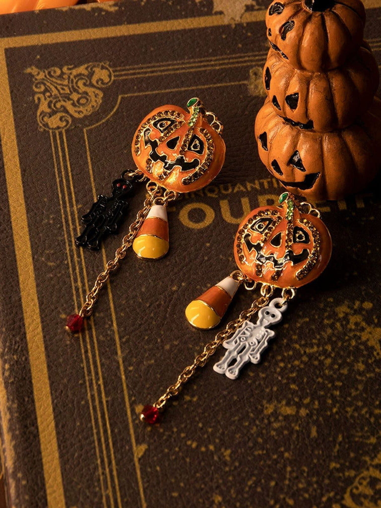Halloween Kürbis Schädel Chain Legierung Ohrringe