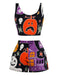 1970er Halloween Flanell Graffiti Glow-in-the-Dark Pyjama