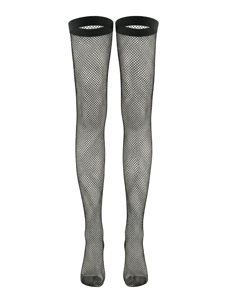 [Vorverkauf] Schwarz 1960er Spitze Bogen Korsett Unterwäsche mit Netz Strümpfe