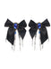 Schwarz Gothic Bogen Skeleton Hand Haarspange