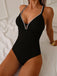 2PCS Schwarz 1960er Weiße Gezackte Kanten Badeanzug & Sheer Cover-Up
