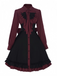 1950er Gothic Viktorianisch Rüschen Bogen Kleid