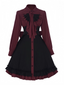 1950er Gothic Viktorianisch Rüschen Bogen Kleid