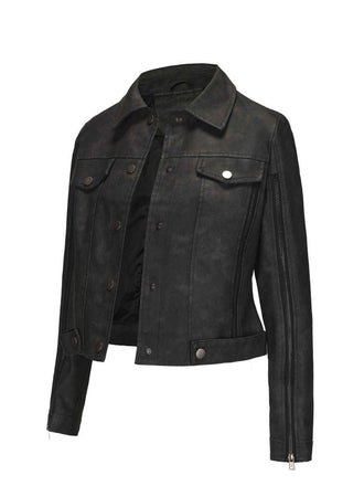 1960s Leder Multi-Zip Moto Jacke