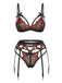 1960er Spitze Herz Design Dessous Set