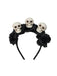 Schwarz Halloween Schädel & Rosen Stirnband