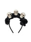 Schwarz Halloween Schädel & Rosen Stirnband