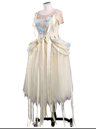 Aprikose 1940er Wednesday Enid Stil Kleid