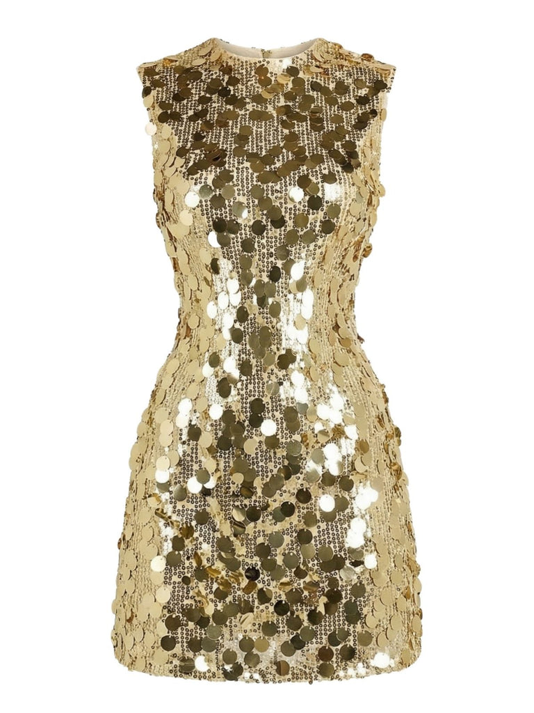Y2k Pailletten Disco Ärmellos Party Kleid