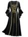 1930er Mittelalterliche Renaissance Samt Schnürung Kleid