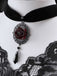Vintage Dunkle Rose Viktorianisch Gothic Halskette