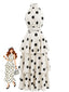 2PCS Beige 1930er Polka Dot Halter Ärmellos Top & Stufen Rock