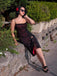 Tiefrotes 1960er Halloween-Spinnennetz-Kleid