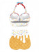 Rot 1970er Halter Eistüte Bikini Set