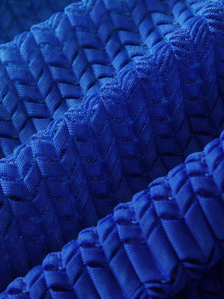 Nahaufnahme eines blauen geflochtenen Seils