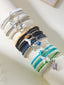 3PCS Muschel Delfin Anhänger Strand Armband Set