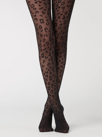 Leopard Allover-Druck Strumpfhose