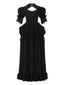 1930er Viktorianisch Gothic Puffärmel Spitze Kleid
