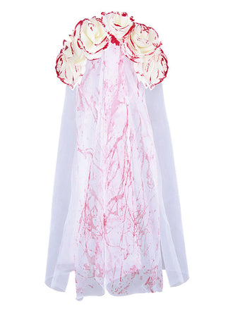 Halloween Blut Rose Geisterbraut Tüllschleier