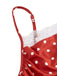 1950er Spitze Gerüschtes Polka Dot Kleid