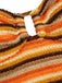 Orange 1980er Stricken Streifen Neckholder Tankini Set